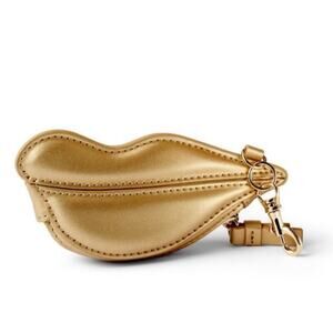 DVF Diane Von Furstenberg X Target Lips Coin Pouch Purse gold